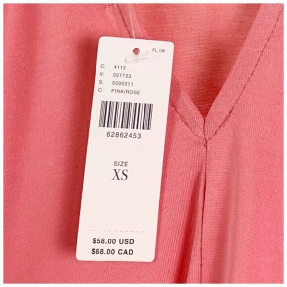 NWT Anthropologie Eri + Ali Sheer Open Back Tank Sleeveless Top In Pink - Picture 6 of 7